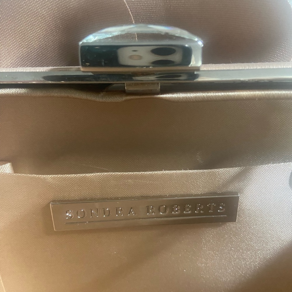 Sondra Roberts Tan Floral Clutch - Picture 2 of 10